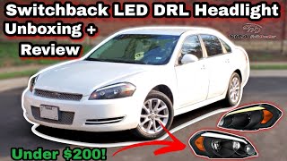 Switchback LED DRL Headlight Unboxing + Review for 9th Gen Chevy Impala |YITA MOTOR|#impala