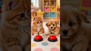 The kitten outplayed the puppy