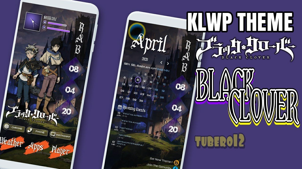 Klwp Theme Black Clover Anime For Android Best Nova Launcher Setup Youtube