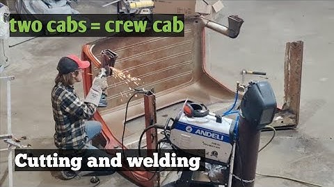 Project Kermit 1962 c20 crew cab rust repair/cabs get joined
