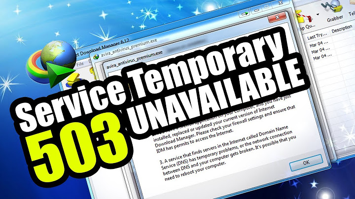 Lỗi http 1.1 503 service temporarily unavailable năm 2024