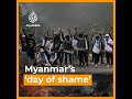 International condemnation after more than 100 killed in Myanmar |  AJ #shorts