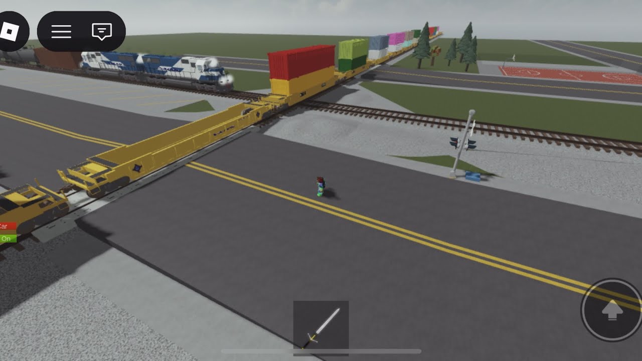 ￼ crashing trains on Roblox part 3