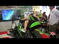 Jonathan rea sbk world champion riding a zx10rr on moto trainer