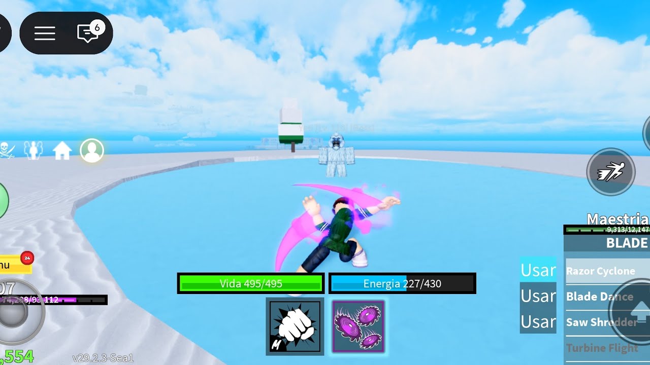 Jogando blox fruits parte(6)