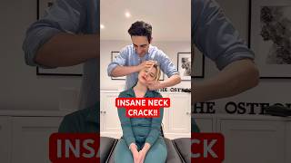 EXTREMELY LOUD AND SATISFYING NECK CRACK!! #asmr #satisfying #osteopath #chiropractic