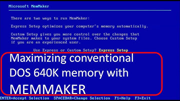 Using MEMMAKER to maximize your conventional MS-DOS memory for classic gaming