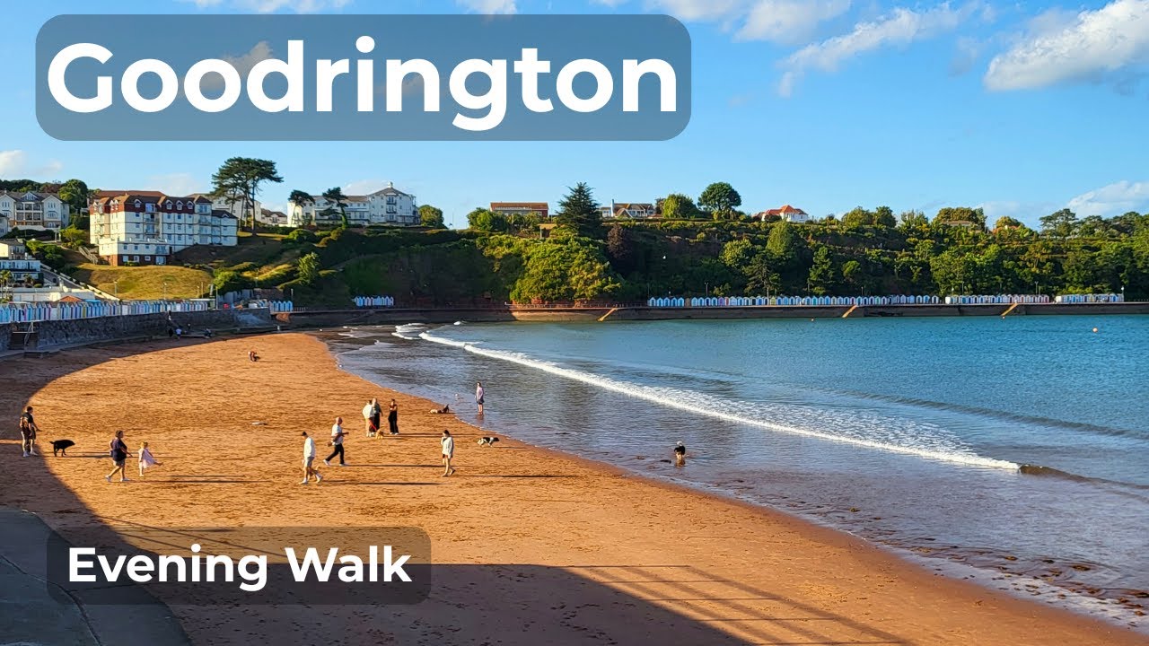 Devon Seaside Walk in Summer | Goodrington Beach in the Evening