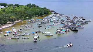 May 25, 2025. Party at the sandbar!! Lake June! Lake Placid Florida.