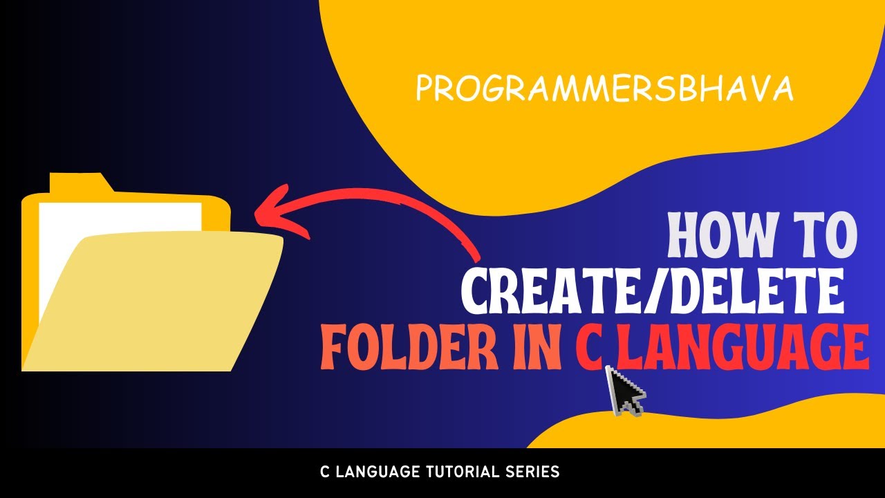 How to CREATE/DELETE 📂FOLDER IN C LANGUAGE|Programmersbhava