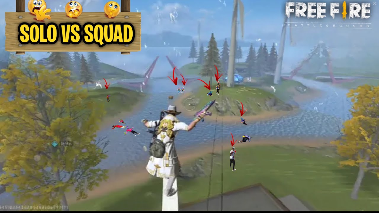 Solo Vs Squad - Free Fire | 1 vs 4 | - YouTube