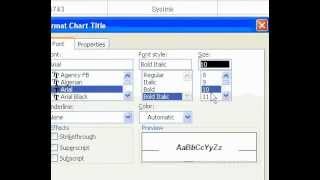 Microsoft Office Excel 2003 Edit a chart or axis title