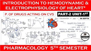 Introduction to Hemodynamic and Electrophysiology of Heart || P-2 U-1 || pharmacology 5th sem