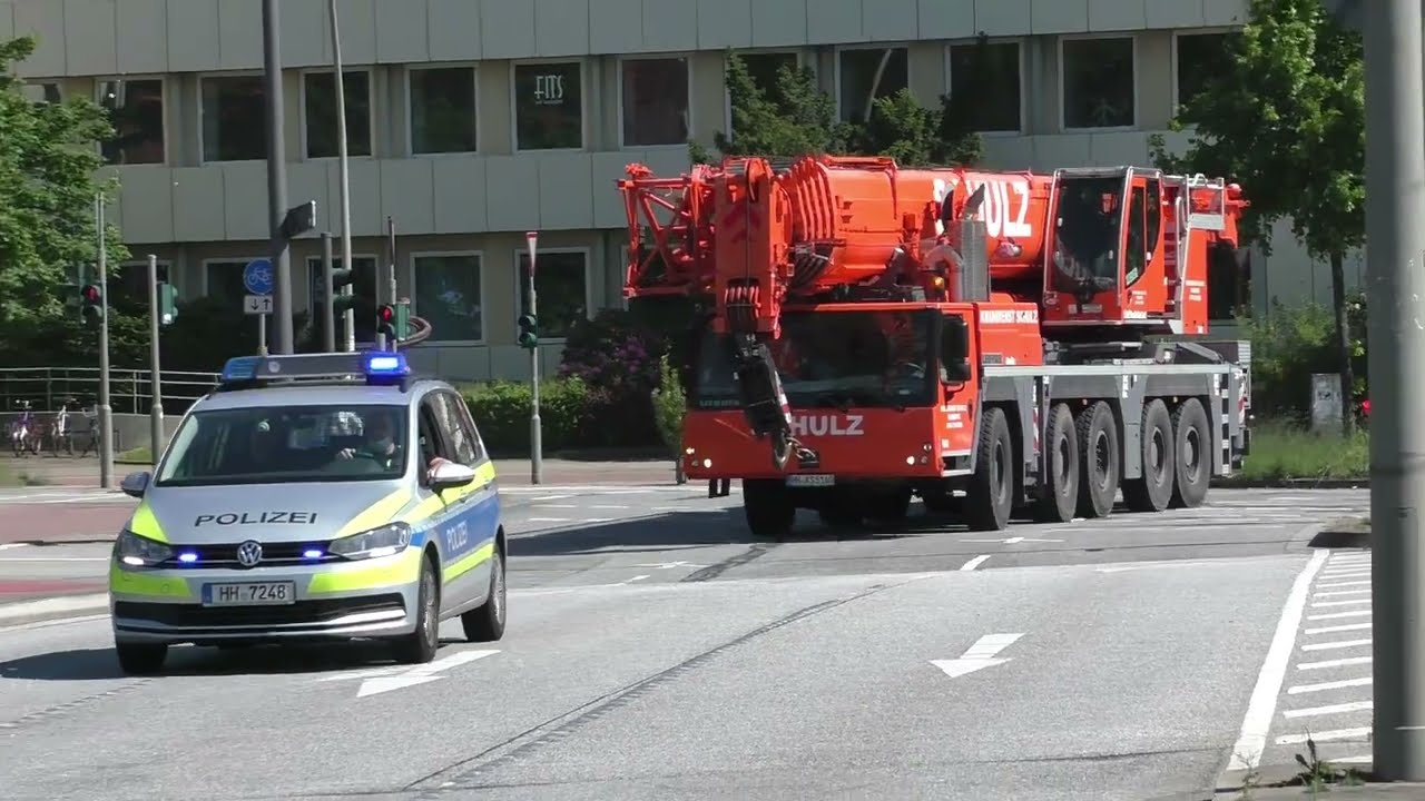 Autobahnpolizei eskortiert Bergungsdienst / A99 München