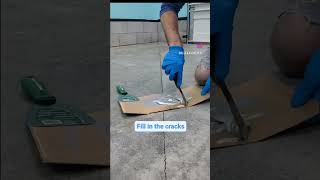 Epoxy Part 2: Fill in the cracks! #epoxy #epoxygaragefloor #diyproject #diyprojects #bluekangacrew Epoxy Part 2: Fill in the cracks! #epoxy #epoxygaragefloor #diyproject #diyprojects #bluekangacrew