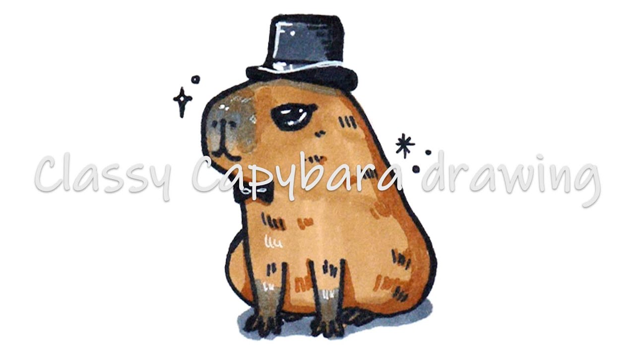 Lá capivara  Cute animal drawings, Capybara, Cute animal drawings kawaii