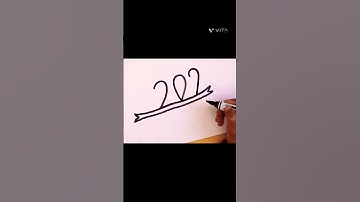 Draw a bird 🦢 using number 22# easy bird drawing#shortvideo