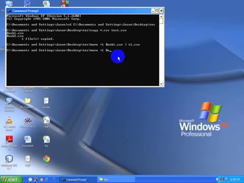 How to copy csv files to one file in command prompt