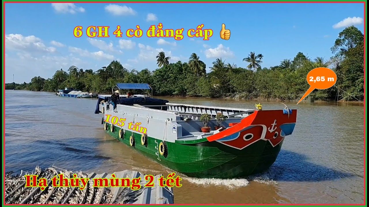 tan 180  New  #26 Đẳng cấp Ghe sắt 105 tấn gọn đẹp máy cọp /boats