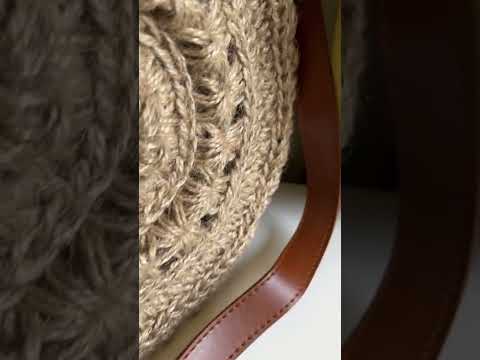 شنطة كروشية بخيط الخيش شكل جديد متاح الطريقة علي القناة