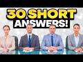 TOP 30 INTERVIEW QUESTIONS &amp; BEST SHORT ANSWERS! (PASS ANY JOB INTERVIEW!)