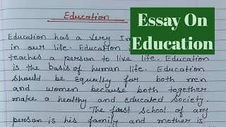 Write Simple English Essay On Education|| Best Essay Writing|| How To Write Easy Essay On Education|