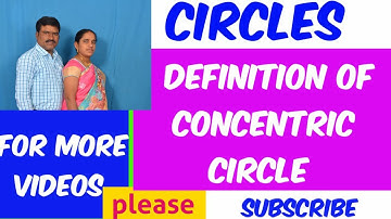 Definition Of Concentric Circles Senior Inter Maths 2B by Akula Rukminivaas Reddy
