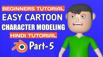 (Hindi) how to make easy low poly cartoon character in blender • Part- 5 | #Animatechz