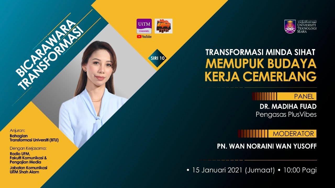 Bicarawara Transformasi Siri 10 Bersama Dr Madiha Fuad Pengasas Plusvibes Youtube