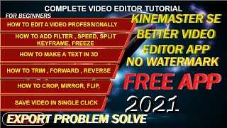 BEST VIDEO EDITING APP FOR ANDROID HINDI 2021 | NO WATERMARK SOLVE EXPORT PROB.|#BestVideoEditingApp screenshot 4