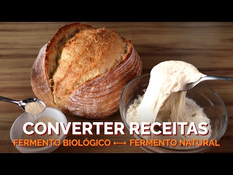 Como converter receitas de pão com FERMENTO NATURAL para BIOLÓGICO e vice-versa