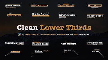 Clean Lower Third | for DaVinci Resolve