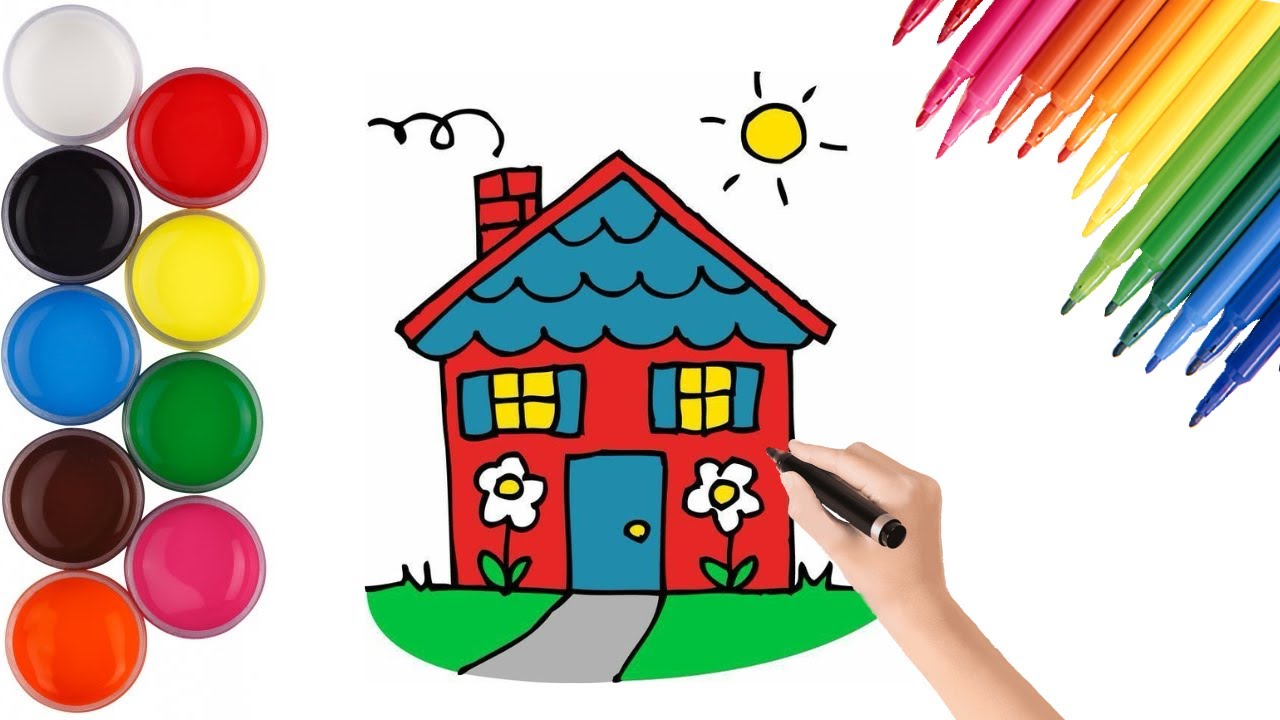 House Drawing Draw a simple house easy How to draw a house YouTube