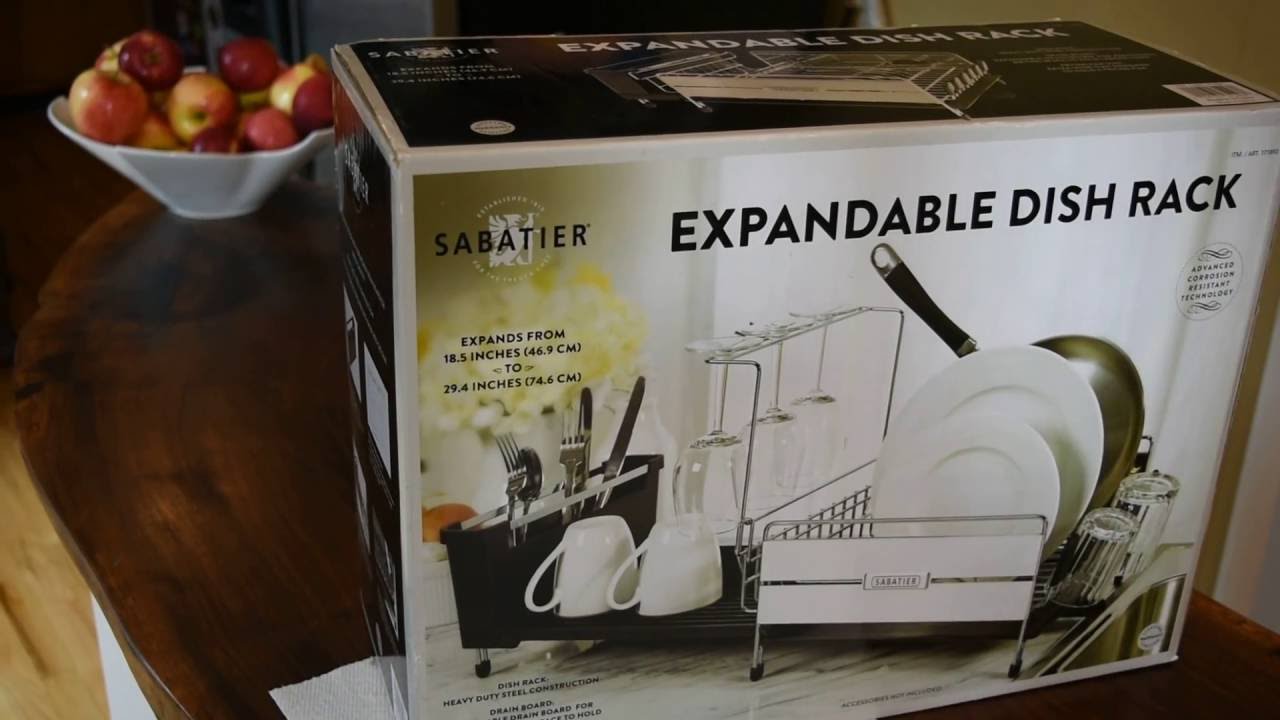 Sabatier expandable dish rack, best I found but not perfect 