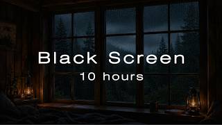 Rain Sounds in a Dark Bedroom | Gentle Rain Beyond the Pine Trees for Deep Sleep