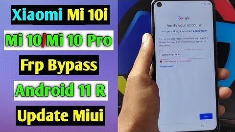 Xiaomi Mi 10 Google account bypass frp bypass without PC 