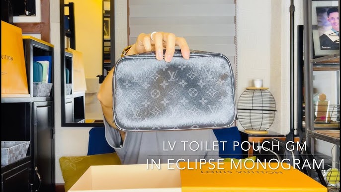 Louis Vuitton Damier Graphite Toiletry Pouch Cosmetic Case Travel Dopp 48lv314s