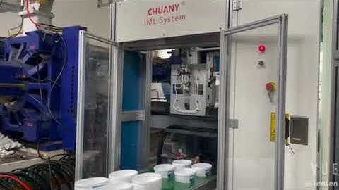 #highspeed#iml #injection side entry IML robot--4 cavities 1L ice cream tub