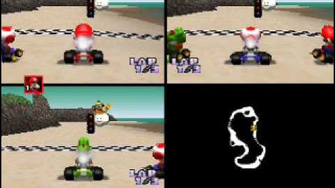 Mario Kart 64 Netplay 150cc VS (3-Players) #2 Part 1