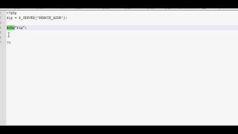PHP Tutorials - How to determine the TCP/IP address