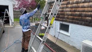 Soft washing cedar shingles in Peabody, MA - Power Washing Soft washing cedar shingles in Peabody, MA