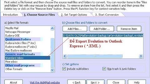 Convert Evolution Mail and Calendar to EML ( Outlook Express 6 )