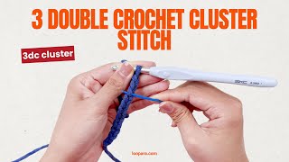 3 Double Crochet Cluster Stitch (3dc cluster) - Easiest Beginner Tutorial
