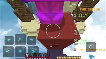 Playing zeqa and nether games (clutching, bridge and combo)