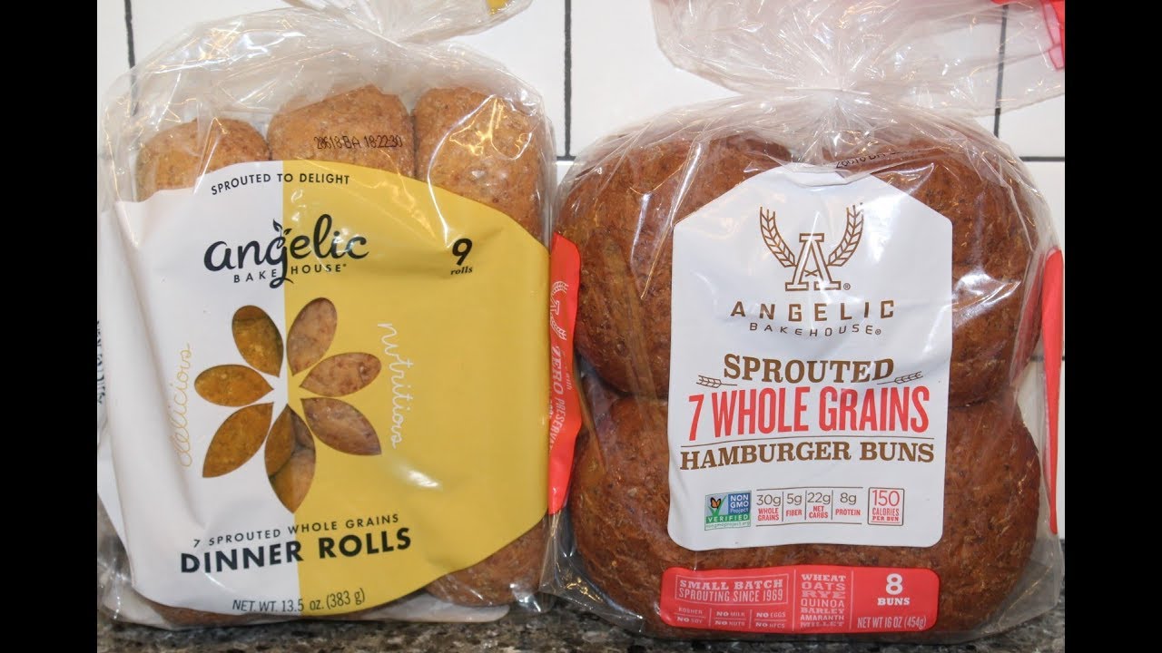 Angelic Bakehouse 7 Whole Grains Sprouted Dinner Rolls and Hamburger