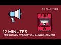 4K 12 Minutes Emergency Evacuation Announcement And Fire Alarm