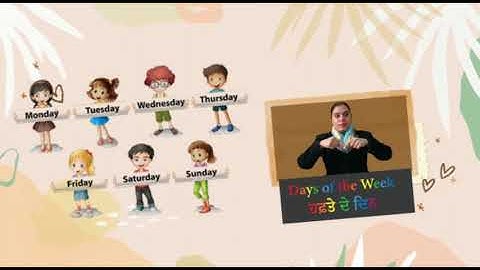 Indian Sign Language - Days of the week