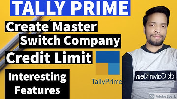#4 Tally Prime Create Master, Switch Company and Credit Limit| New Features with Shortcut