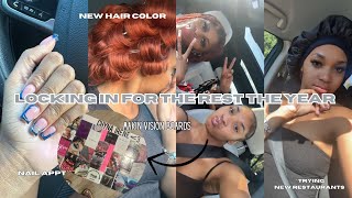 WEEKLY VLOG: LOCKING IN 4 THE REST OF THE YEAR | * new hair color ,  vision boards , appointments*