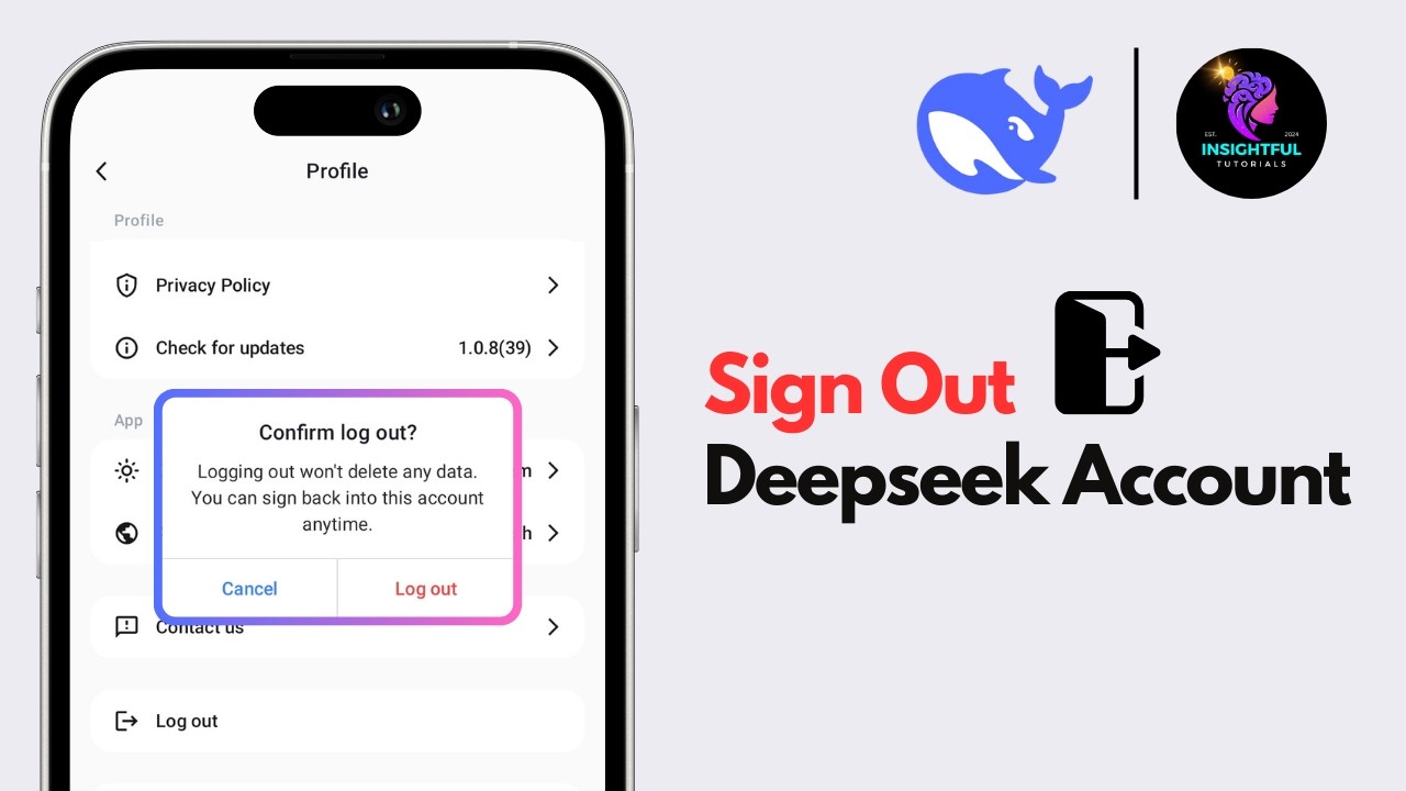 How To Logout Deepseek AI Account (2025) | Sign Out Deepseek AI Account ...